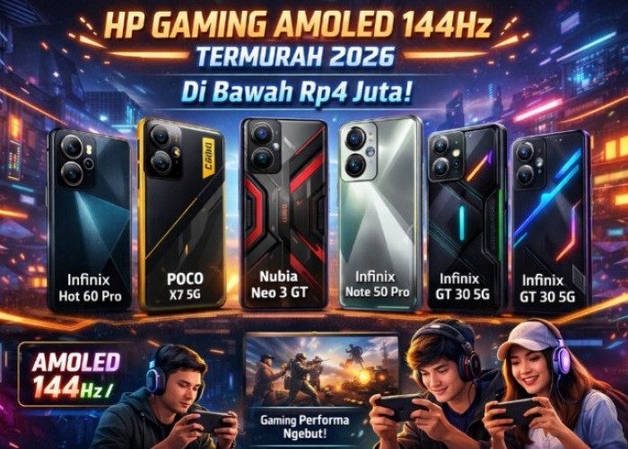 HP Gaming AMOLED 144Hz Termurah 2026 di Bawah Rp4 Juta, Pilihan Terbaik Buat Gamer Budget Minim