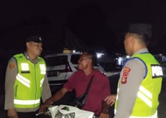 Sasar Pelaku 3C dan Bajing Loncat, Personel Polsek Pemulutan Patroli di Jalintim Palembang-Indralaya Ogan Ilir