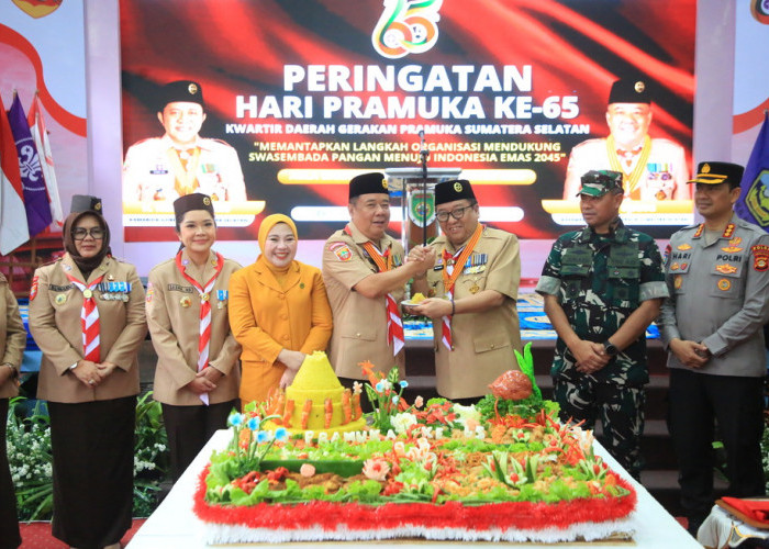 Hari Pramuka ke-65, Wagub Sumsel Ajak Generasi Muda Dukung Swasembada Pangan Menuju Indonesia Emas 2045