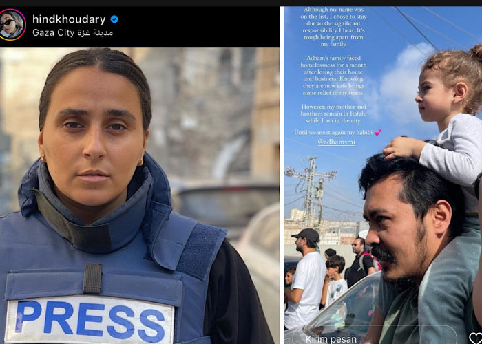 Setelah Dokter Moldova, Kali Ini Jurnalis Wanita Hind Khoudary Lepas Suami dan Anak di Perbatasan Gaza-Mesir 