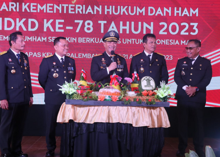 Syukuran HDKD ke-78, Kemenkumham Sumsel Beri Penghargaan kepada Pegawai