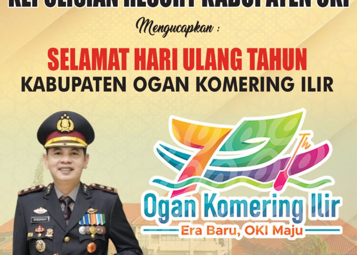 Kepolisian Resort Kabupaten OKI Mengucapkan Selamat Hari Ulang Tahun Kabupaten OKI ke-79