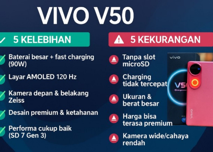Ini Dia Kelebihan dan Kekurangan Varian Anyar Ponsel Mid-Range Vivo V50