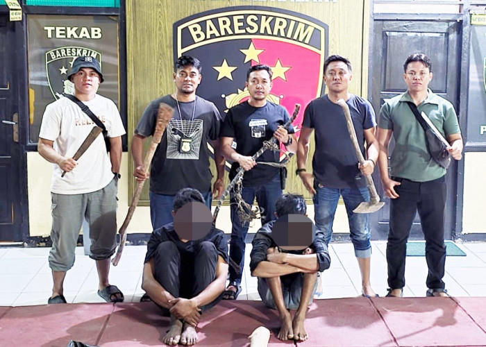 Pelaku Pencurian Kabel Lampu Jalan di Komplek Perkantoran Tanjung Senai Ogan Ilir Diamankan Polsek Indralaya
