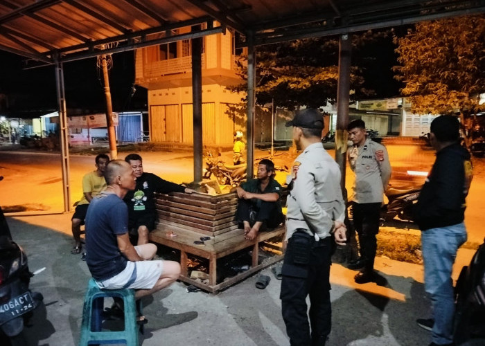 Patroli Malam di Titik Rawan, Polsek Tanjung Batu Ogan Ilir Imbau Warga Hindari 3C, Balap Liar & Judi Online