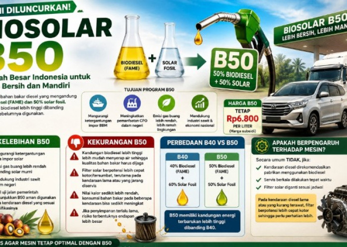 Pemerintah Luncurkan Biosolar B50, Apa Bedanya dengan Solar Biasa? Ini Penjelasan Lengkapnya