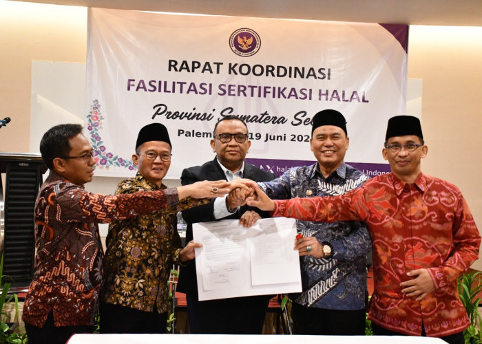 Wujudkan Ekosistem Halal, Kemenag dan Pemprov Sumsel Tandatangani Komitmen Bersama