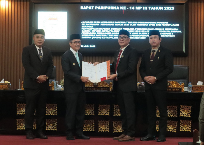 DPRD Palembang Setujui Raperda Pertanggungjawaban Pelaksanaan Anggaran 2024 Jadi Perda