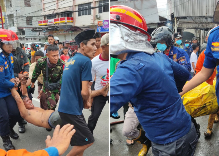 TERKINI, Bengkel Motor di Jalan Perintis Kemerdekaan Palembang Hangus Terbakar, 1 Tewas