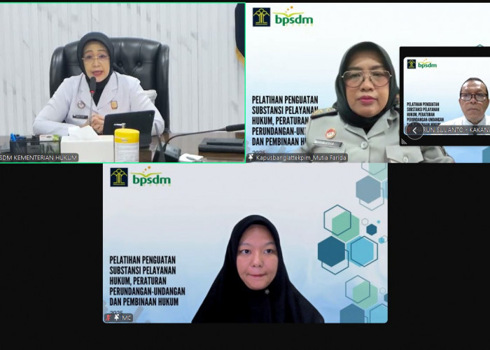 Optimalkan Pelayanan Hukum, Pimti Kemenkumham Babel Ikuti Pelatihan Penguatan Peraturan dan Pembinaan Hukum