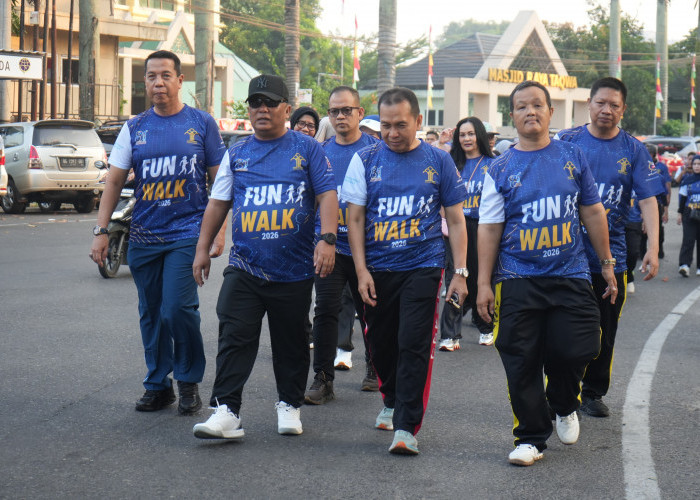 Gebyar HUT Pengayoman ke-81, Kanwil Kemenkum Sumsel Gelar Fun Walk Serentak