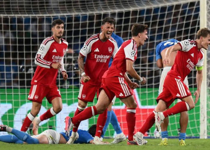 Liga Champions - Arsenal Menang 1-0 Atas Napoli, Odegaard Jadi Pahlawan  