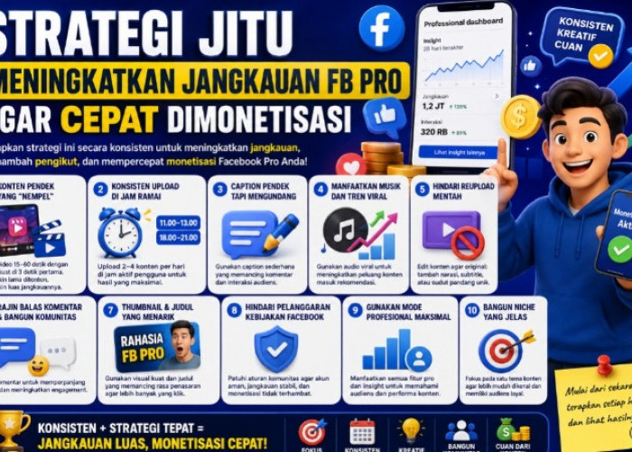 Cuma Modal HP Murah, Ini Strategi Jitu Meningkatkan Jangkauan Facebook Pro Agar Cepat Dimonetisasi