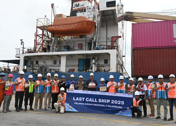 Apresiasi Pelanggan Di Akhir Tahun, Pelindo Group Reg 2 Palembang Gelar Last Call Ship Tahun 2025