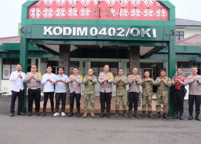 Kapolres OKI dan Dandim 0402 Perkuat Sinergi TNI-Polri