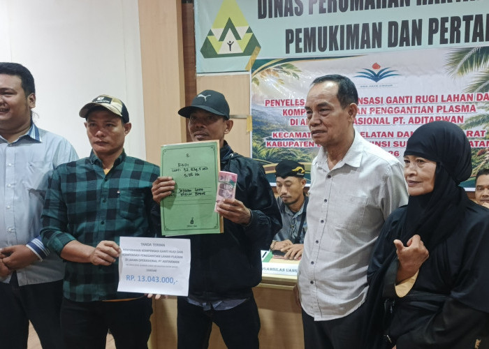 Salurkan Kompensasi Lahan kepada 46 Warga Desa Jajaran Lama Total Rp 600 Juta