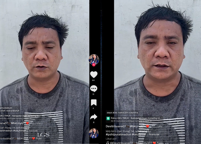 Update, Beredar Video Joni Ubak Minta Maaf Setelah Ribuan Pendekar PSHT Datang ke Polres OKU Timur