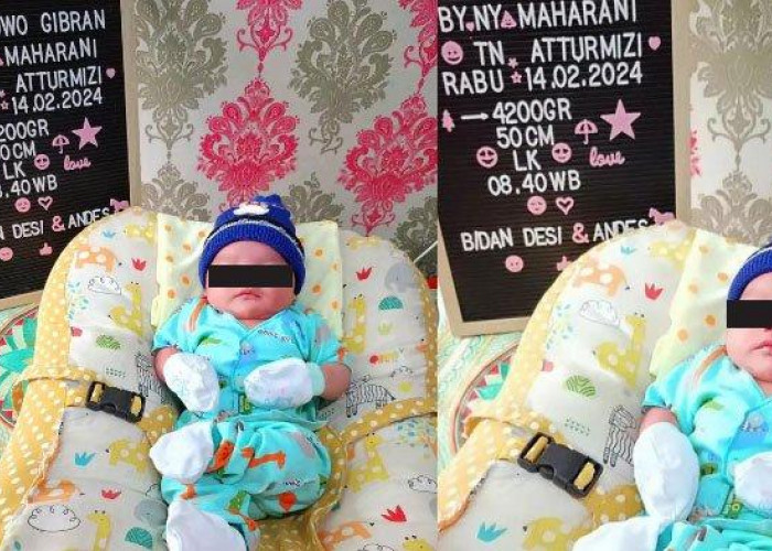 Bayi M Prabowo Gibran Lahir di Kayuagung, Tepat di Hari Pemilu 2024