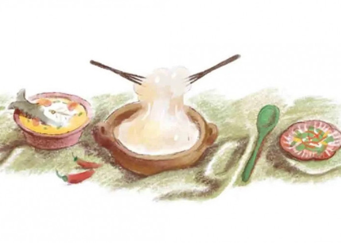 Unik! Papeda Makanan Khas Maluku dan Papua  Jadi Tema Google Doodle Hari Ini