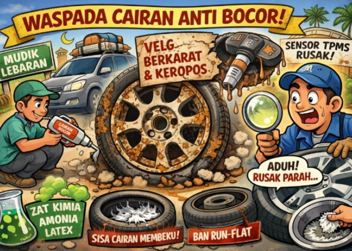 Waspada Saat Mudik Lebaran! Cairan Anti Bocor Ban Mobil Disebut Bisa Picu Karat dan Kerusakan Velg