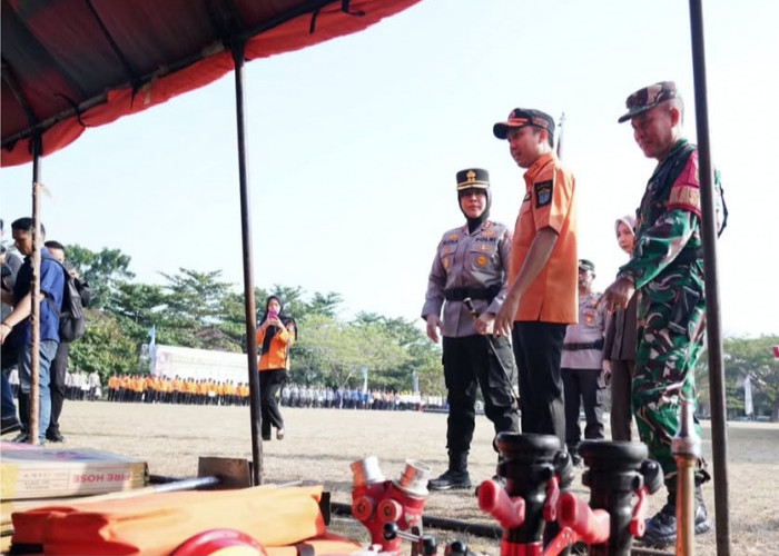 Antisipasi Bencana Asap di Ogan Ilir, Bupati Panca Pimpin Apel dan Gladi Gabungan Kesiapsiagaan