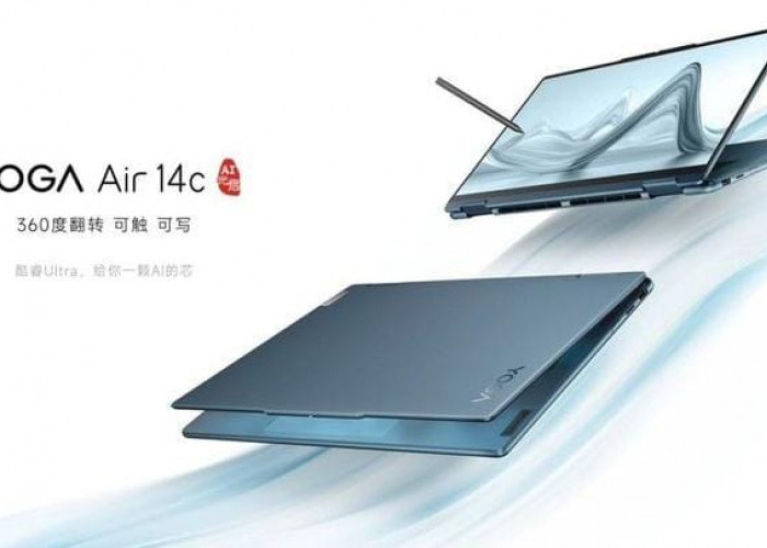 Laptop High-End Ultra, Lenovo Yoga Air 14c Miliki Desain Ramping dengan Stylus Pen Imersif