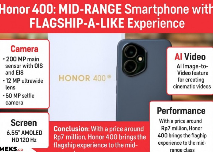 Honor 400 Smartphone Multitasking dengan DNA Flagship, Usung Kamera 200 MP dan AI Video Sinematik
