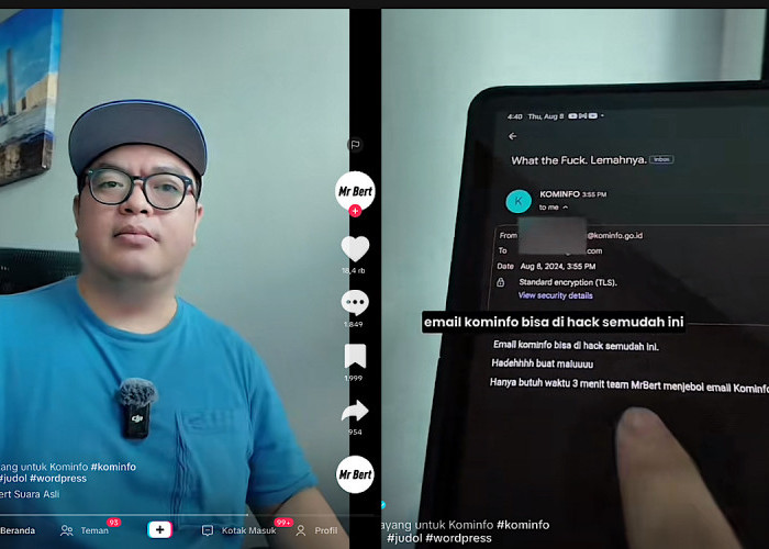 Pesan Sayang Untuk Kominfo, Blokir Judol Pak Jangan WordPress, Mr Bert Retas Email Kementrian Hanya 3 Menit 