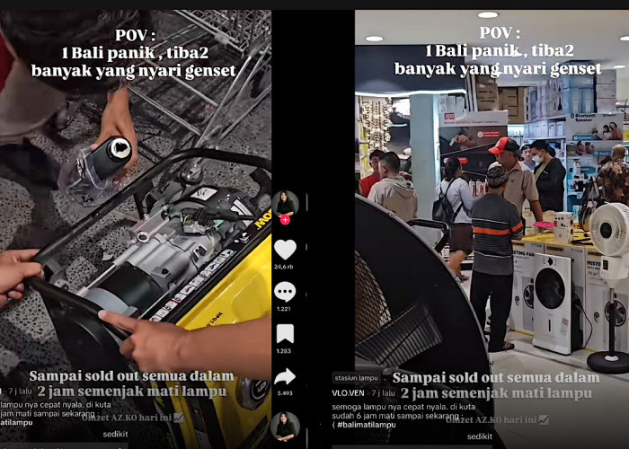 Bali Blackout 2 Jam Penjualan Genset Laku Keras Bahkan Habis Sampai ke Jerigen Minyak Juga Diborong 