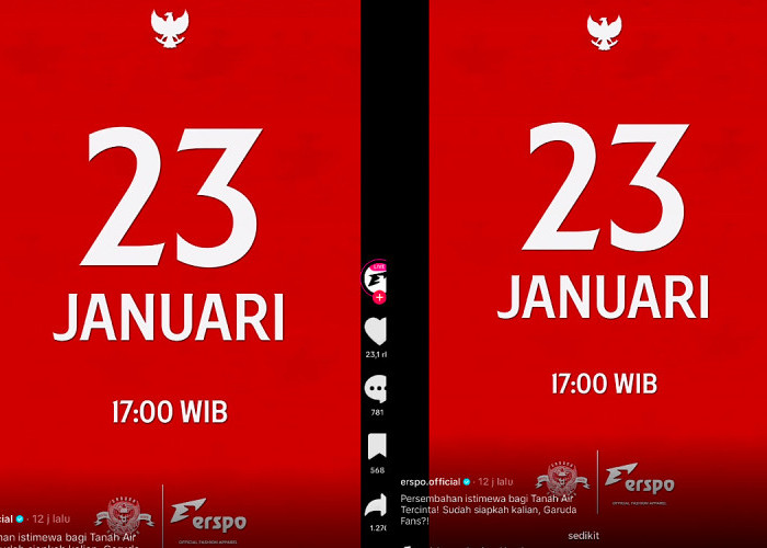 Erspo Mendadak Rilis Jersey Baru Timnas Indonesia Hari Ini Pukul 17.00 WIB, Netizen Jadi Tambah Bingung? 