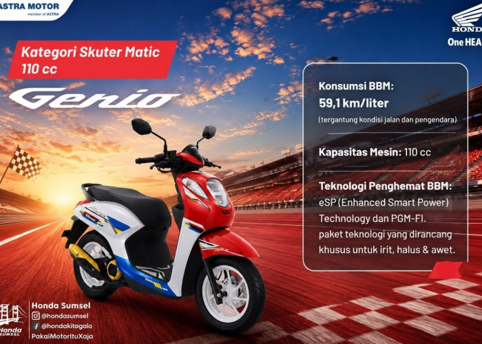 Honda Genio 110 Tawarkan Skutik Ringkas dan Irit, Ini Keunggulannya untuk Mobilitas Harian