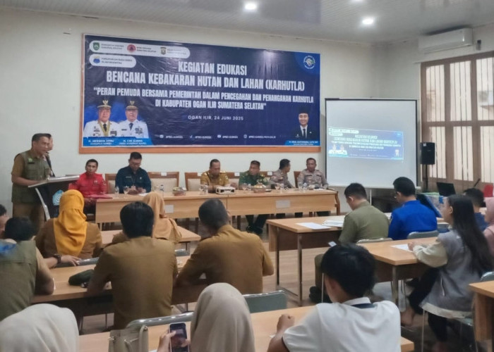 Polsek Indralaya Hadiri Kegiatan Edukasi Penanggulangan Karhutla di Ogan Ilir