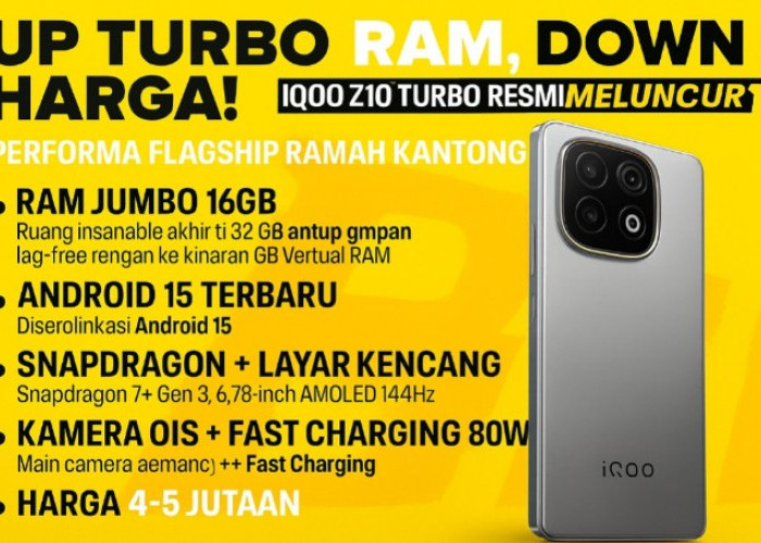Intip Performa Gahar iQOO Z10 Turbo, Ponsel Performa Kelas Flagship di Harga Ramah Kantong