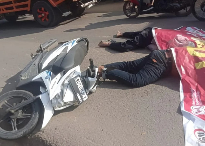 Hendak Menuju Palembang, Dua Pengendara Motor Tewas Tergeletak di Jalan Usai Ditabrak Truk Angkut Gas LPG