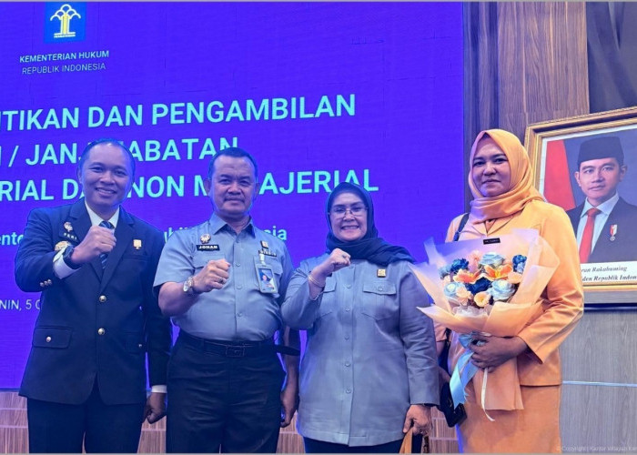 Kakanwil Kemenkum Babel Hadiri Pelantikan Pejabat Manajerial dan Nonmanajerial Kementerian Hukum