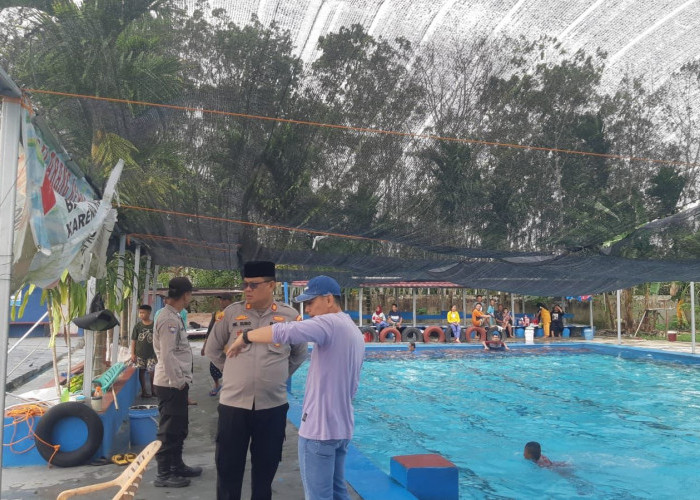  Monitoring Tempat Wisata, Kapolsek Tanjung Raja Imbau Pengunjung Jaga Keselamatan