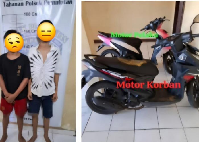 Hendak Merampas Sepeda Motor di Jalan, 2 Pelaku Bersenjata Berhasil Diamankan Polsek Pemulutan Ogan Ilir