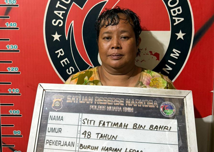 Siti Fatimah Simpan 57 Paket Sabu di Dalam Kutang, Buruh di Prabumulih Jadi Pengedar Narkoba di Muara Enim