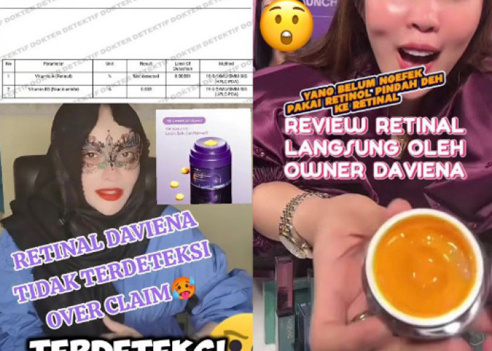 NAH LOH! Doktif Sebut Produk Retinal Daviena Skincare Overclaim Lagi, Bakal Ditarik Juga?