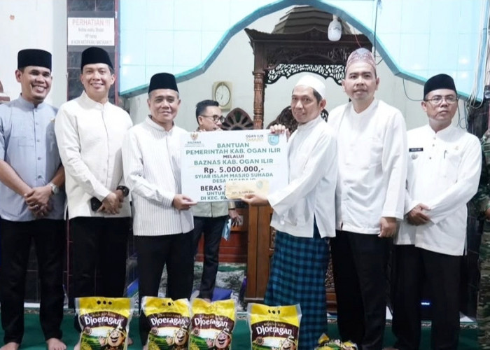 Wabup Ogan Ilir Bersama Anggota DPR RI AW Noviadi, Safari Perdana Ramadan 1447 Hijriah di Desa Jagaraja
