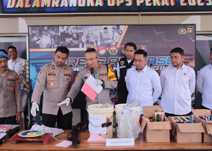 Polres OKI Amankan 12 Tersangka dan Sejumlah Barang Bukti Selama Operasi Pekat