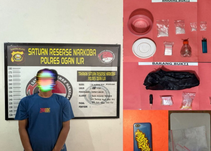 Sat Res Narkoba Polres Ogan Ilir Berhasil Ungkap Kasus Pengedaran Narkotika di Tanjung Raja