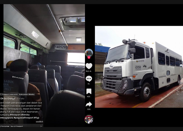 Tiap Hari Seperti Mau Perang, Penampakan ‘Bus Baja’ Pegawai PT. Freeport Menuju Kantornya  