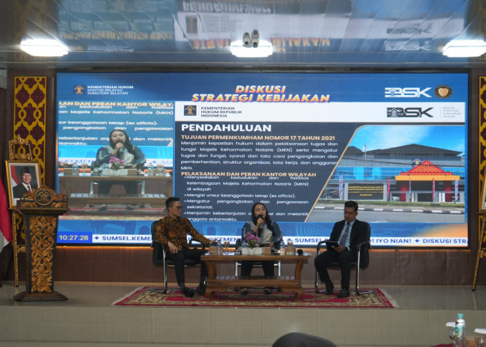 Evaluasi Regulasi Majelis Kehormatan Notaris, Kanwil Kemenkum Sumsel Gelar Diskusi Strategi Kebijakan