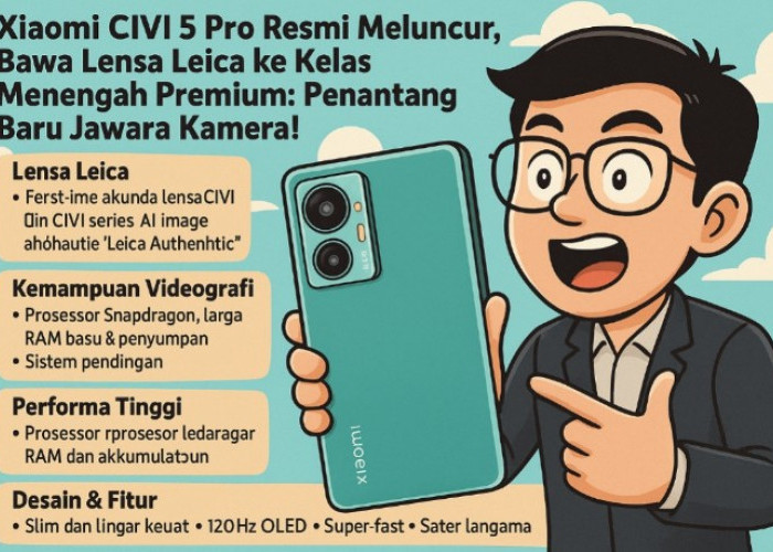 Xiaomi CIVI 5 Pro Bawa Lensa Leica ke Kelas Menengah Premium, Penantang Baru Jawara Kamera