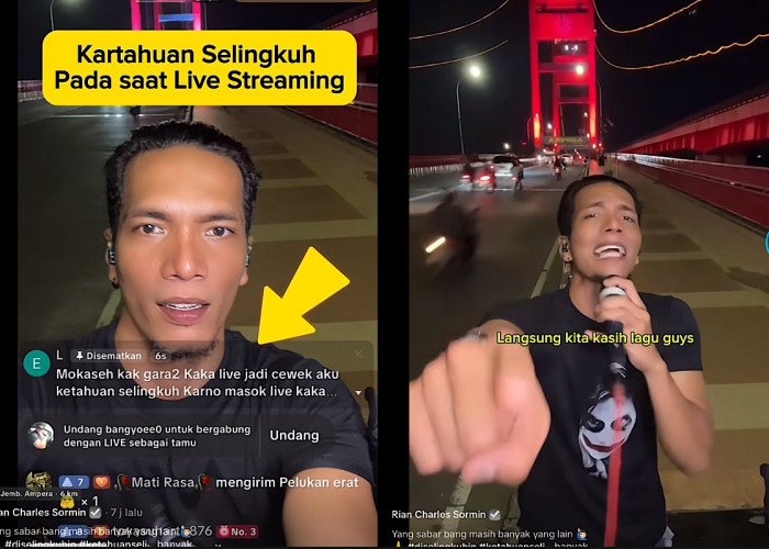 WADUH, Cewek Terekam Selingkuh Saat Live Pengamen di Jembatan Ampera