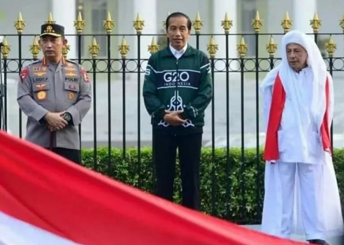 Kirab Merah Putih Dilepas Jokowi di dampingi Kapolri dan Habib Luthfi