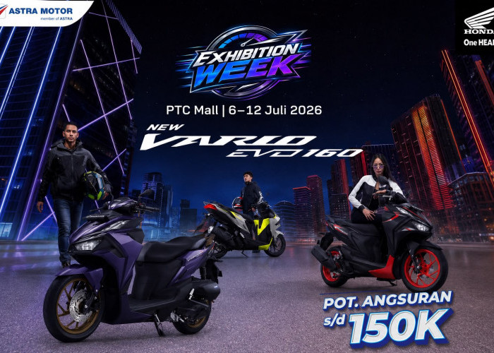 Honda Sumsel Gelar Exhibition Week di PTC Mall, New Honda Vario EVO 160 Promo Angsuran Mulai Rp150 Ribu
