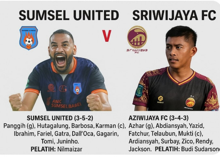 CEK Update Klasemen Jelang Sumsel United vs Sriwijaya FC, Rivalitas 90 Menit di Stadion Sriwijaya Jakabaring