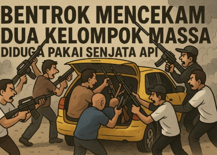 HEBOH! Video Detik-Detik Mencekam Bentrokan Dua Kelompok di Kemang, Diduga Bersenjata Laras Panjang
